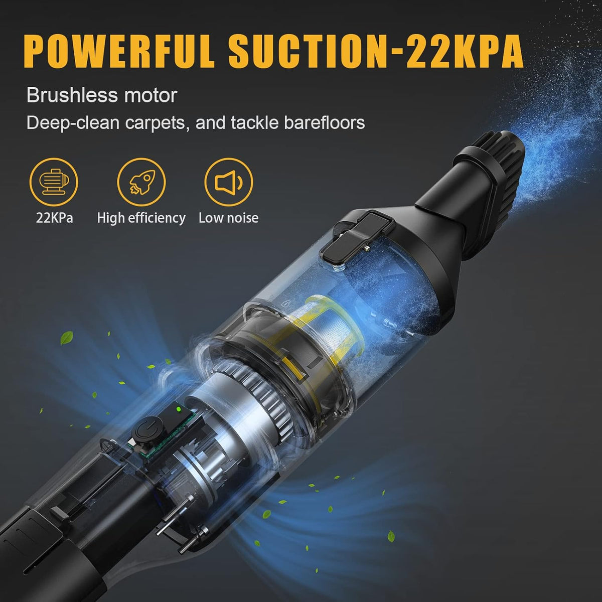 Cordless Vacuum Cleaner 22KPa Brushless Motor Handheld I3397