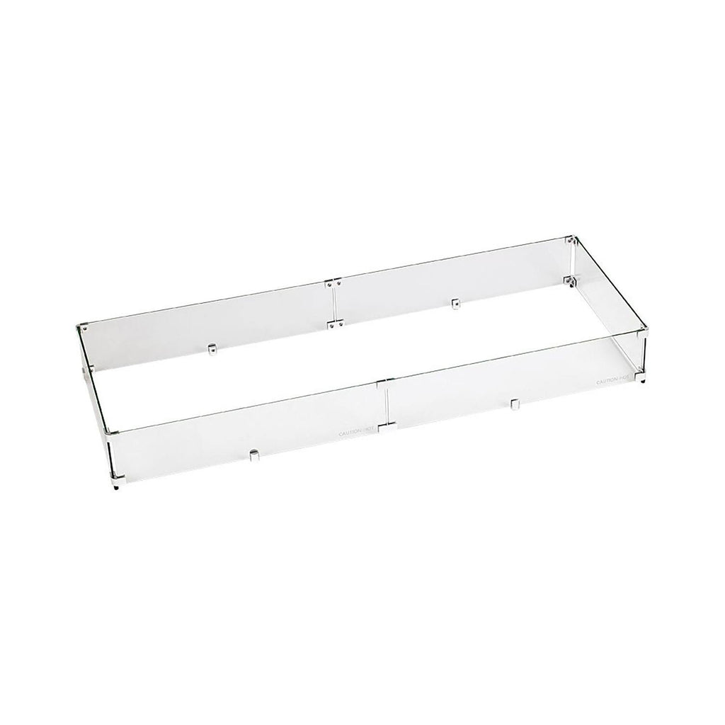 Fire Pit Glass Wind Guard Rectangular 53x19 inch M3248