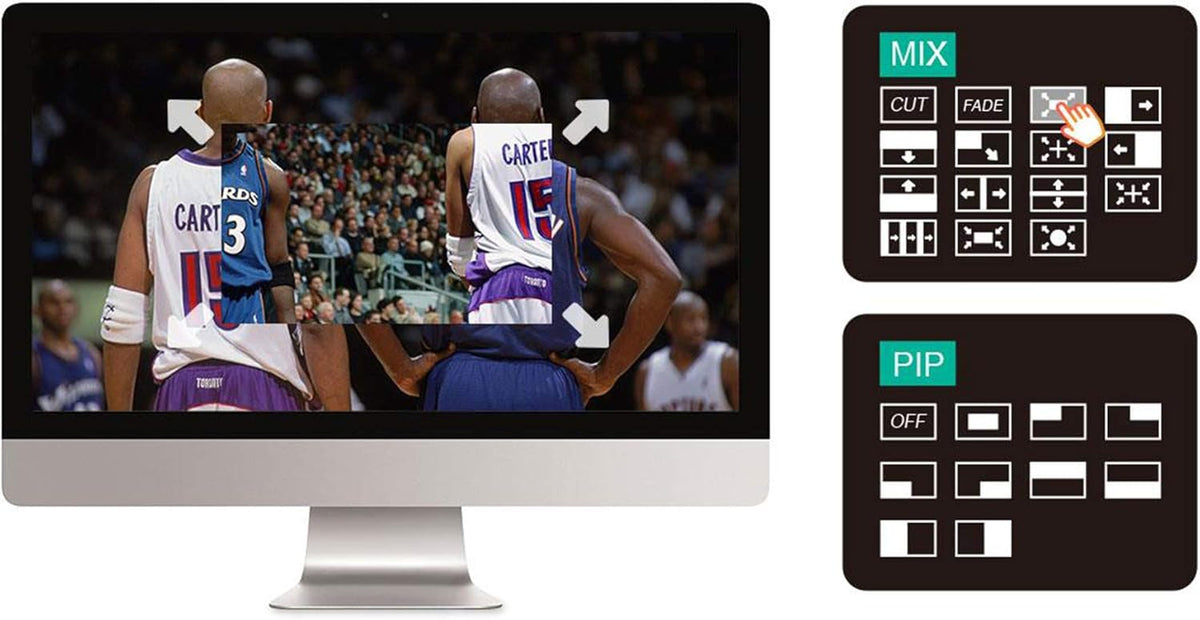 Multicamera Video Switcher with 2-Inch TFT Display 4 x HDMI inputs USB3.0 P8062