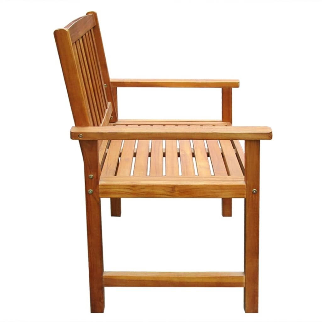 2 Pcs Brown Solid Acacia Wood Garden Chairs N615314
