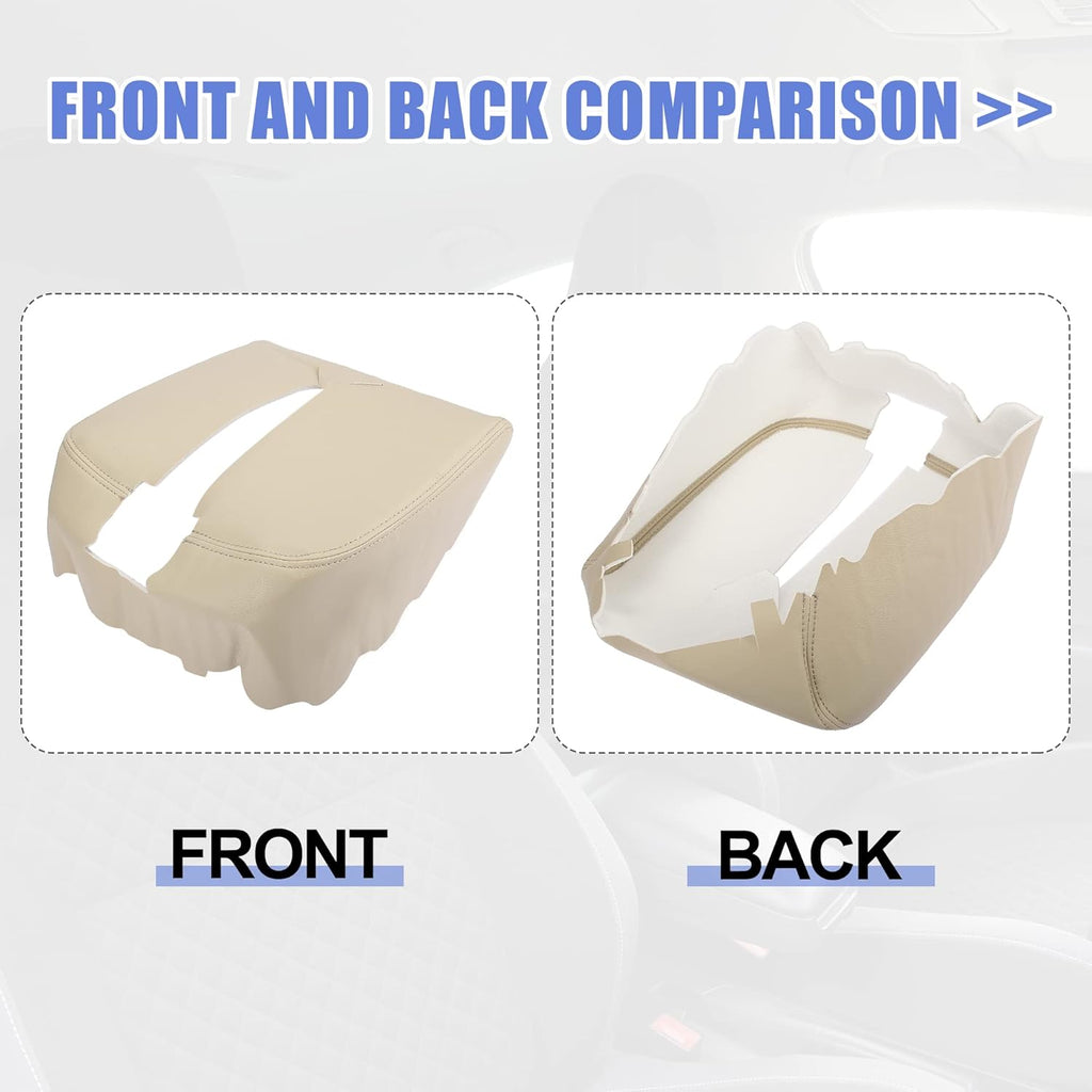 Beige Car Center Console Lid Armrest Cover Protector Pack of 2 D588475