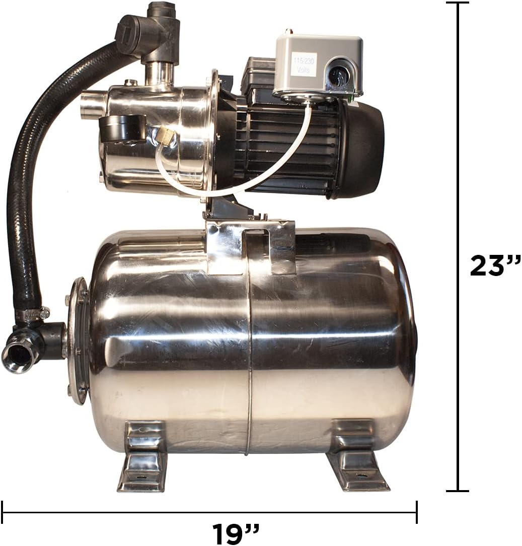 3/4HP Stainless Steel Shallow Well Jet Pump T261242