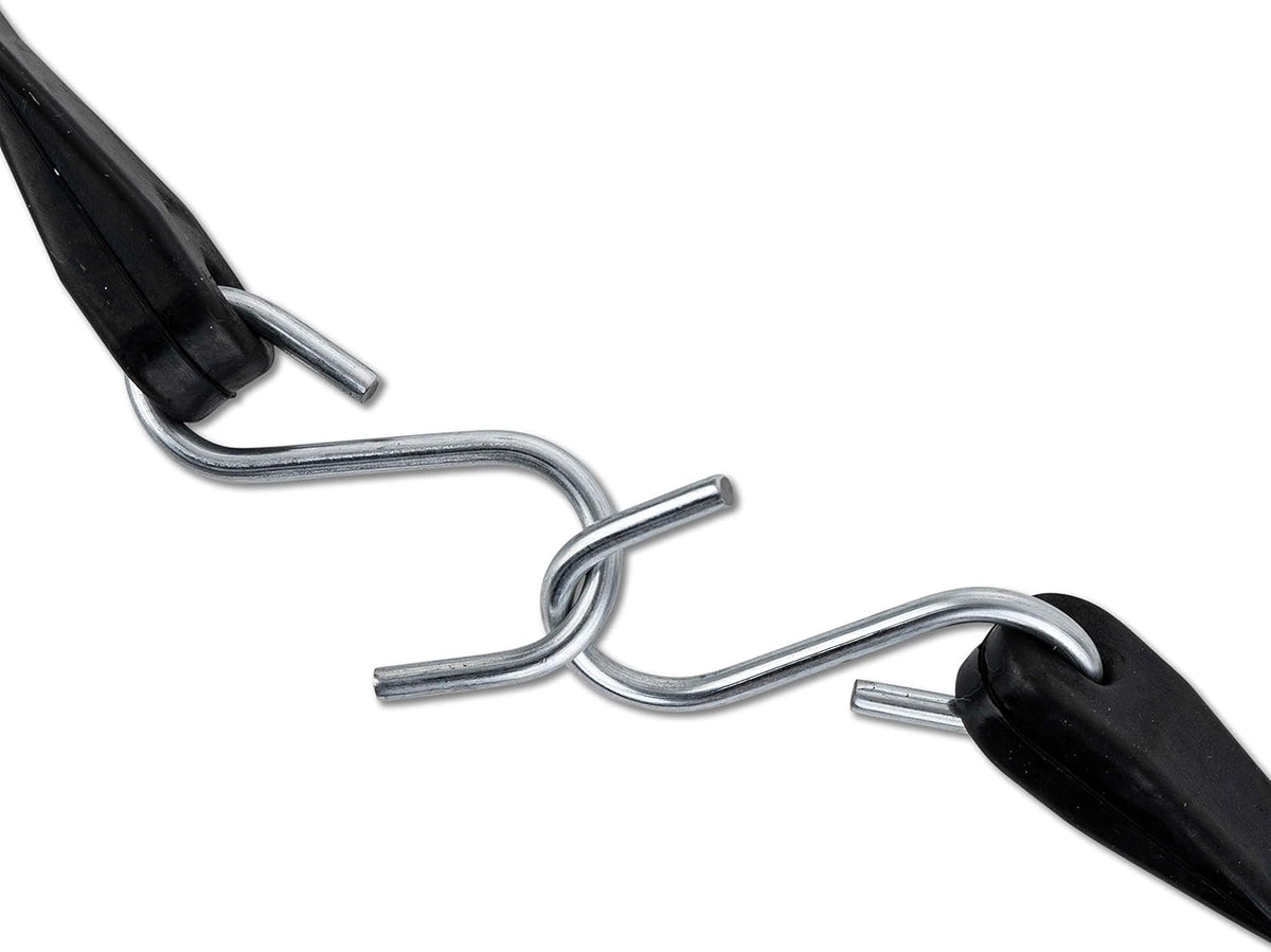 50 Pack Rubber Tarp Straps 10 Long EPDM with Crimped Hooks R8351