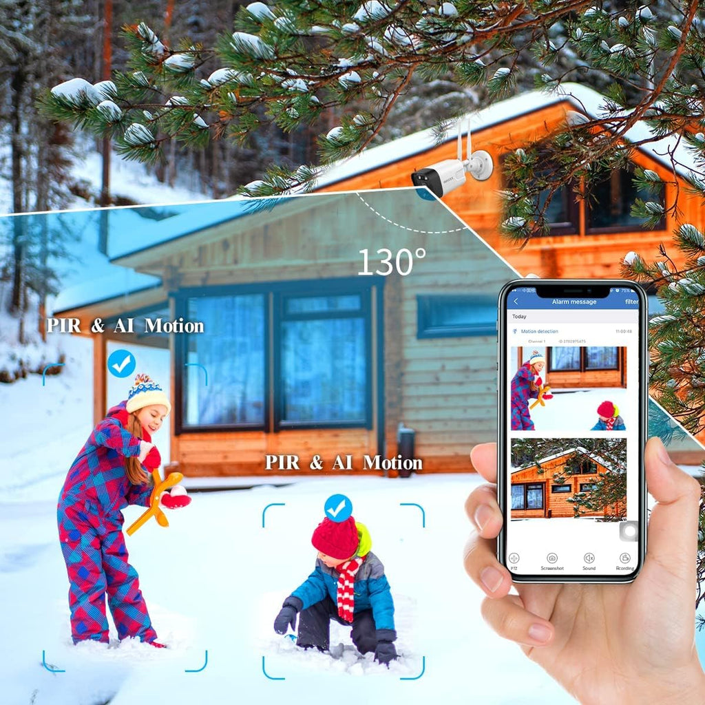 3K 5.0MP Wireless Security Camera System with 1TB Hard Drive J877