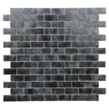 Black Gray Glass Mosaic Tile F853