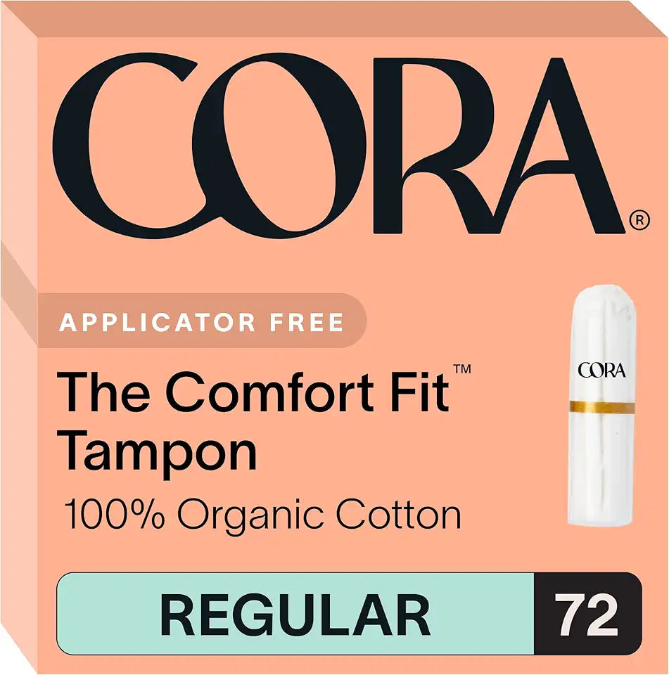 100% Organic Cotton Unscented Non-Applicator Tampons B4132
