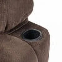 Chocolate Brown and Black Fabric Tufted Recliner Q9004