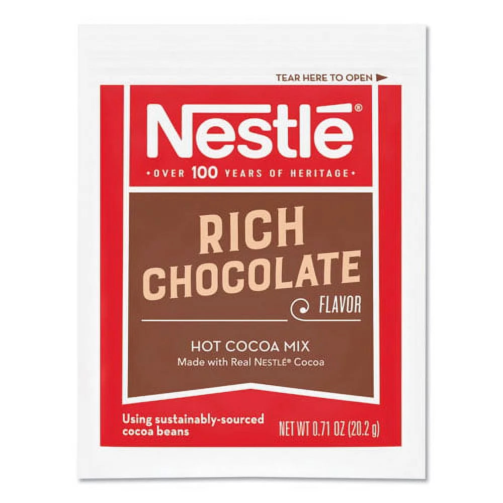 Hot Cocoa Mix, Rich Chocolate, .71oz, 50/box, Bundle of 10 Boxes A2868