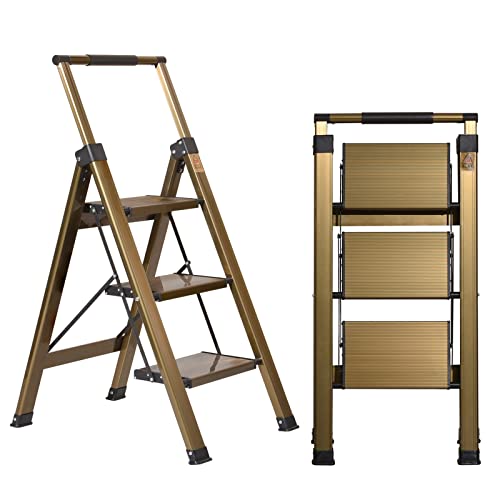 5 Step Aluminum Folding Ladder with Anti-Slip Wide Pedal O779007