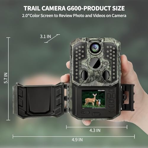 48MP 4K Trail Camera with Night Vision IP66 Waterproof E9479