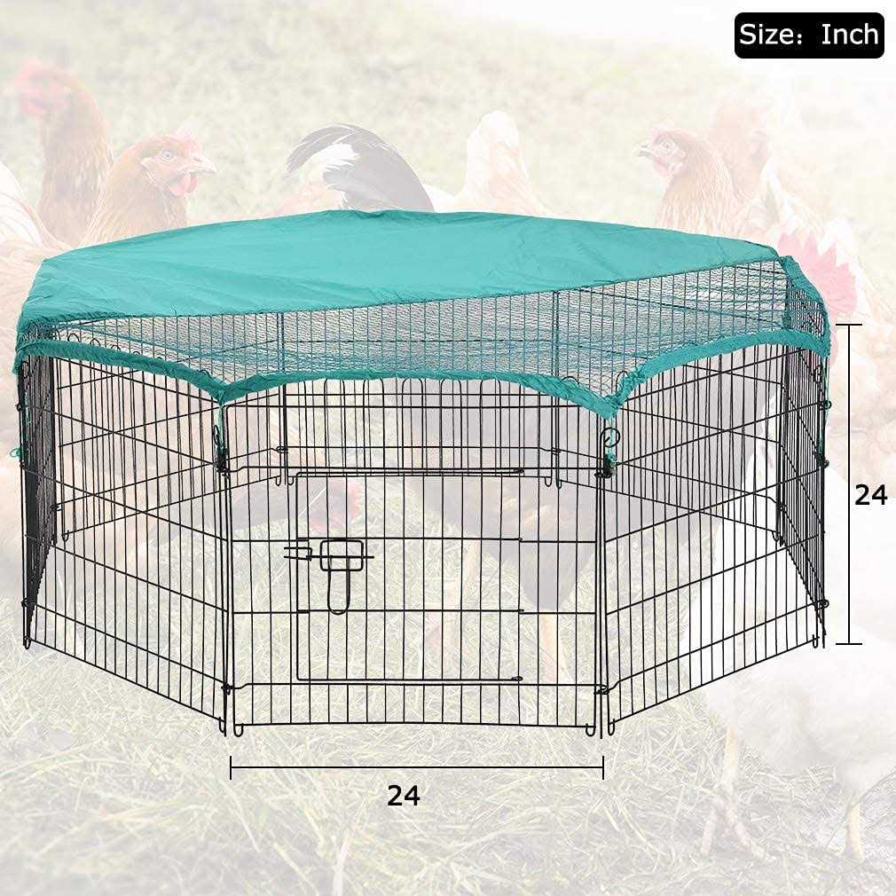 Large Metal Chicken Coop with Door & Cover J141
