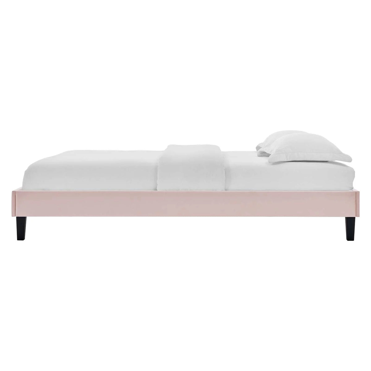 Queen Size Velvet Platform Bed Frame Q6092