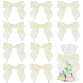 4.5" Pre-Tied Satin Bows with Twist Ties 36 PCs Y35130