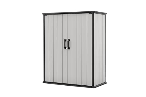Resin Outdoor Storage Shed with Shelving Brackets F4572