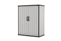 Resin Outdoor Storage Shed with Shelving Brackets F4572