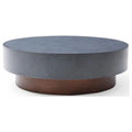 48 in. Antique Copper Grey Steel Round Coffee Table N770