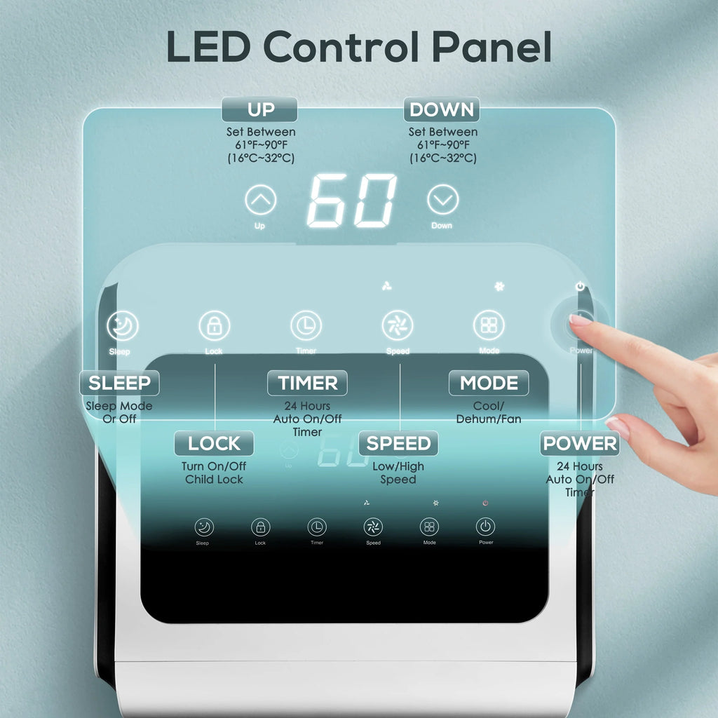 5,000 BTU Portable Air Conditioner Dehumidifier Fan C926