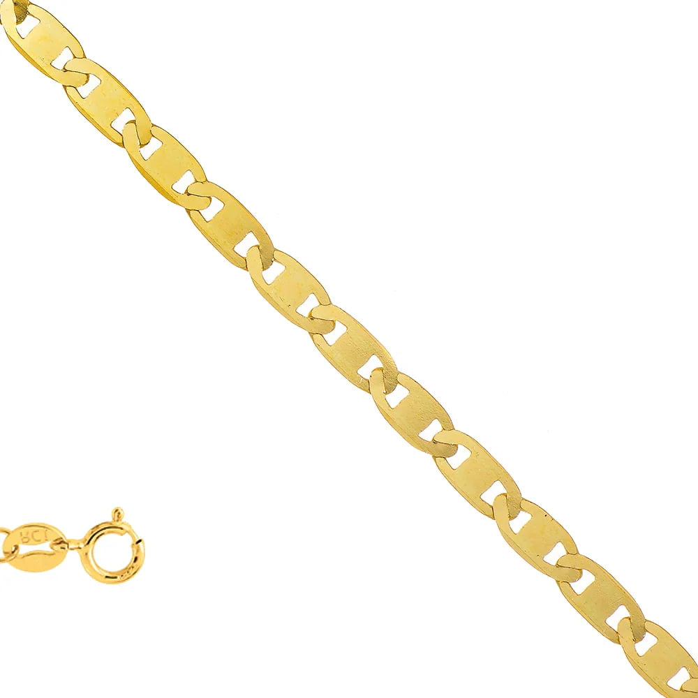 Solid Yellow Gold Mariner Chain Necklace D2600