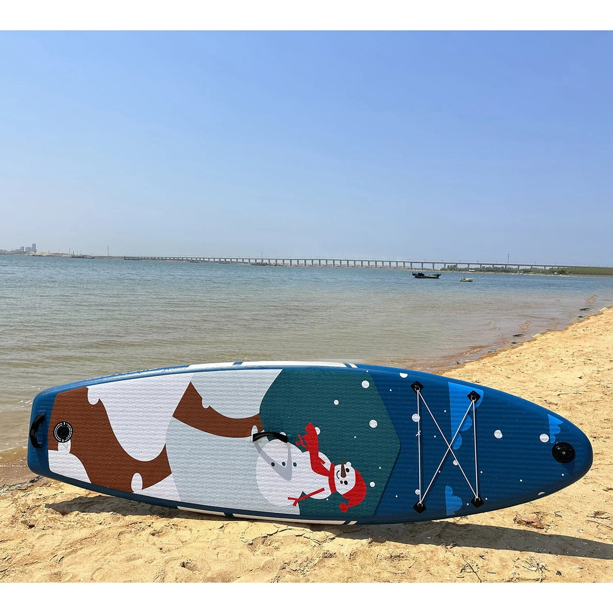 Inflatable Stand Up Paddle Board with 3 Fin, Pump, Safety Leash, Backpack and Paddle H400