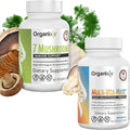 Organic Mushroom Supplement 60 Vegetarian Capsule & Whole Food Multivitamin 90 Gel Capsules N9595