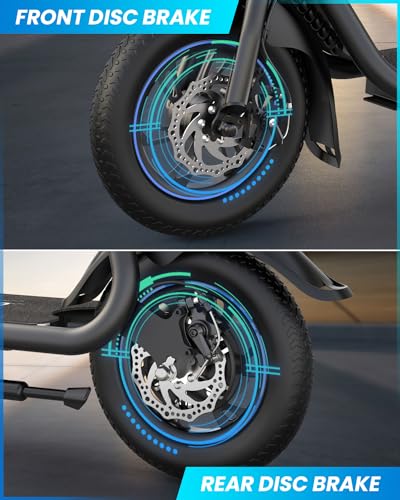Electric Scooter with Seat, 550W Motor, 20-Mile Range W145