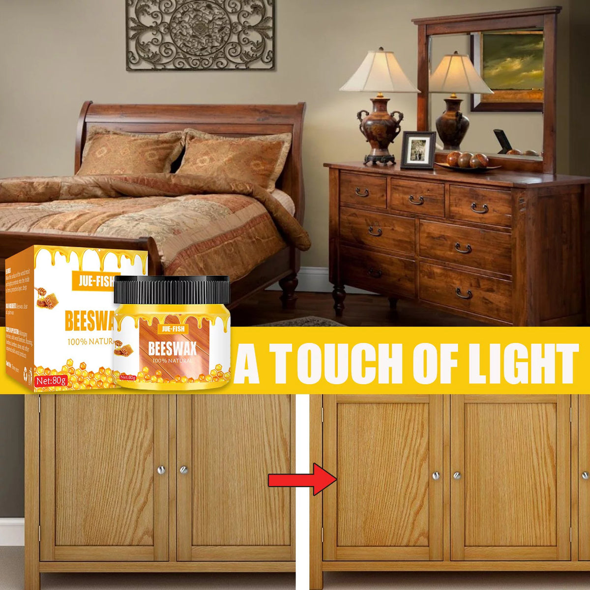 Wood Care Wax Solid Wood Furniture Polishing Beeswax M543218