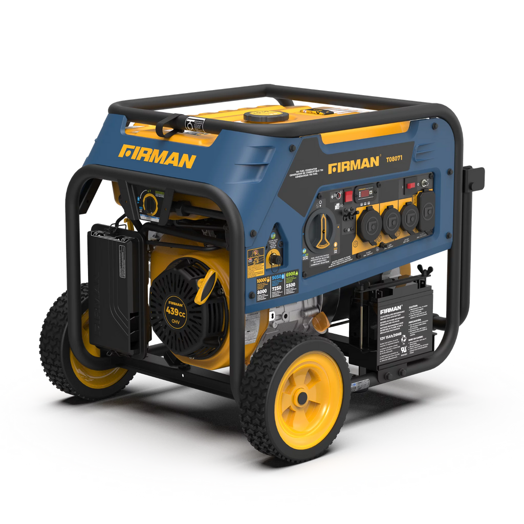 10,000 Watt Tri Fuel Portable Generator with Electric Starter K7260