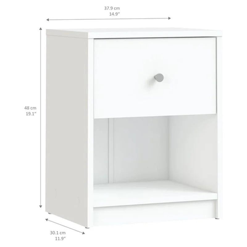 White 2 Piece Wood Dresser and Nightstand Set G7169