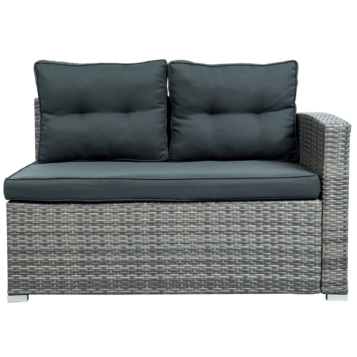 4 Pieces Patio Wicker Sofa Set with Cushions and Coffee Table M438108