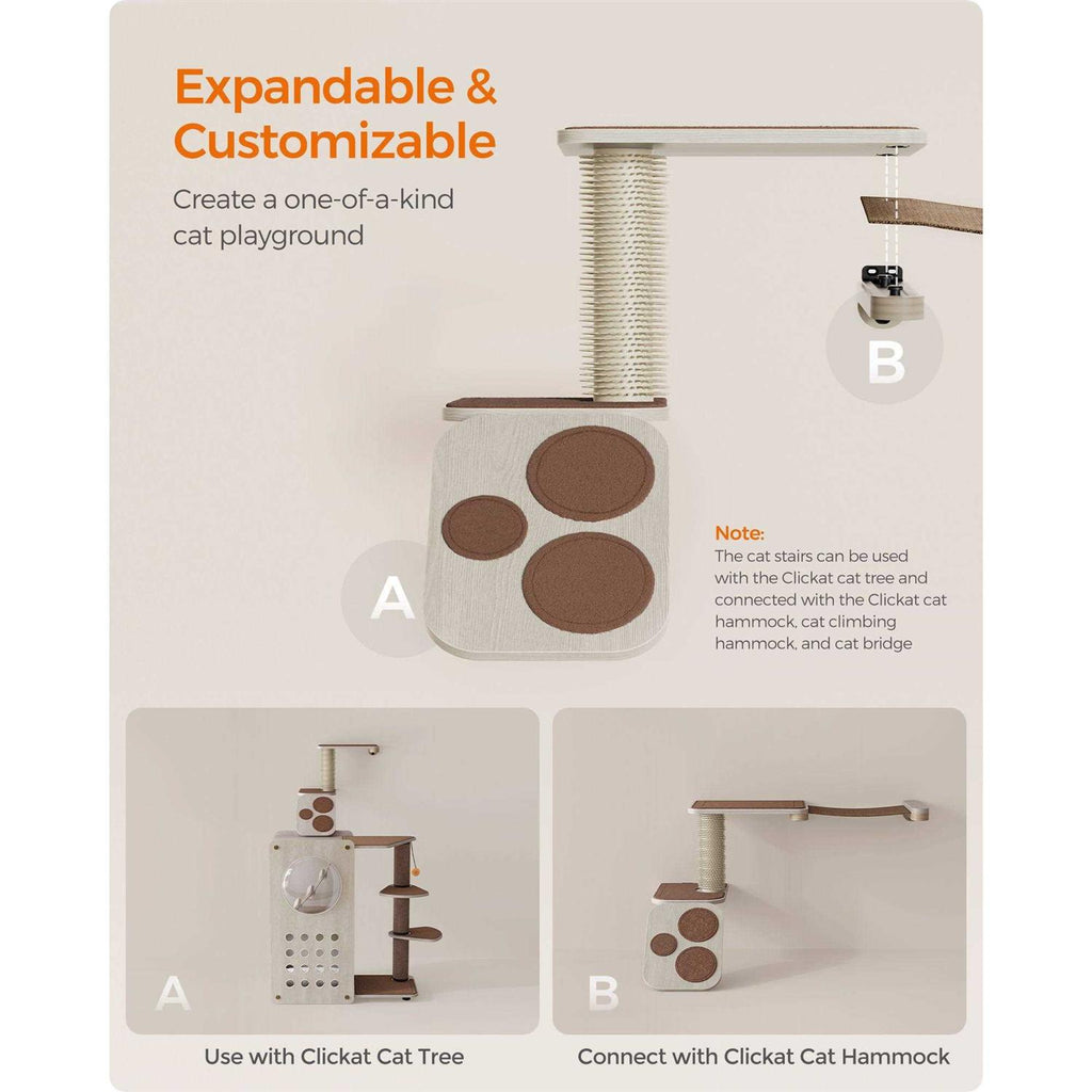 Wall-Mounted Cat Ladder with Shelves X519439