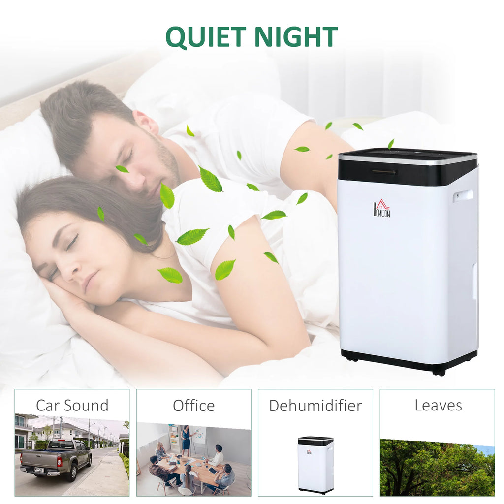 Portable Electric Dehumidifier with 14 Pint Tank, White U507216