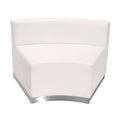 White LeatherSoft Concave Chair with Stainless Steel Base F64758