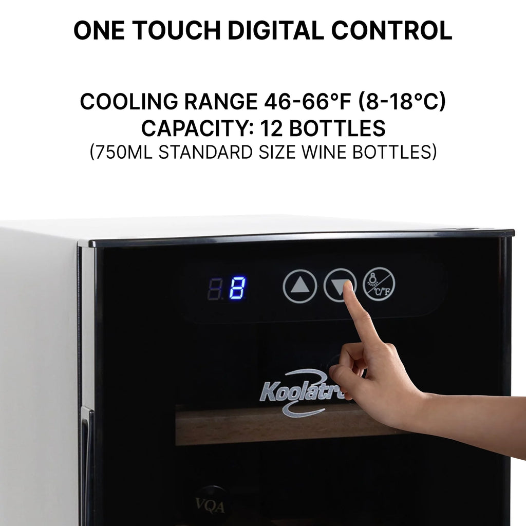 12 Bottle Wine Cooler Thermoelectric Refrigerator P9937