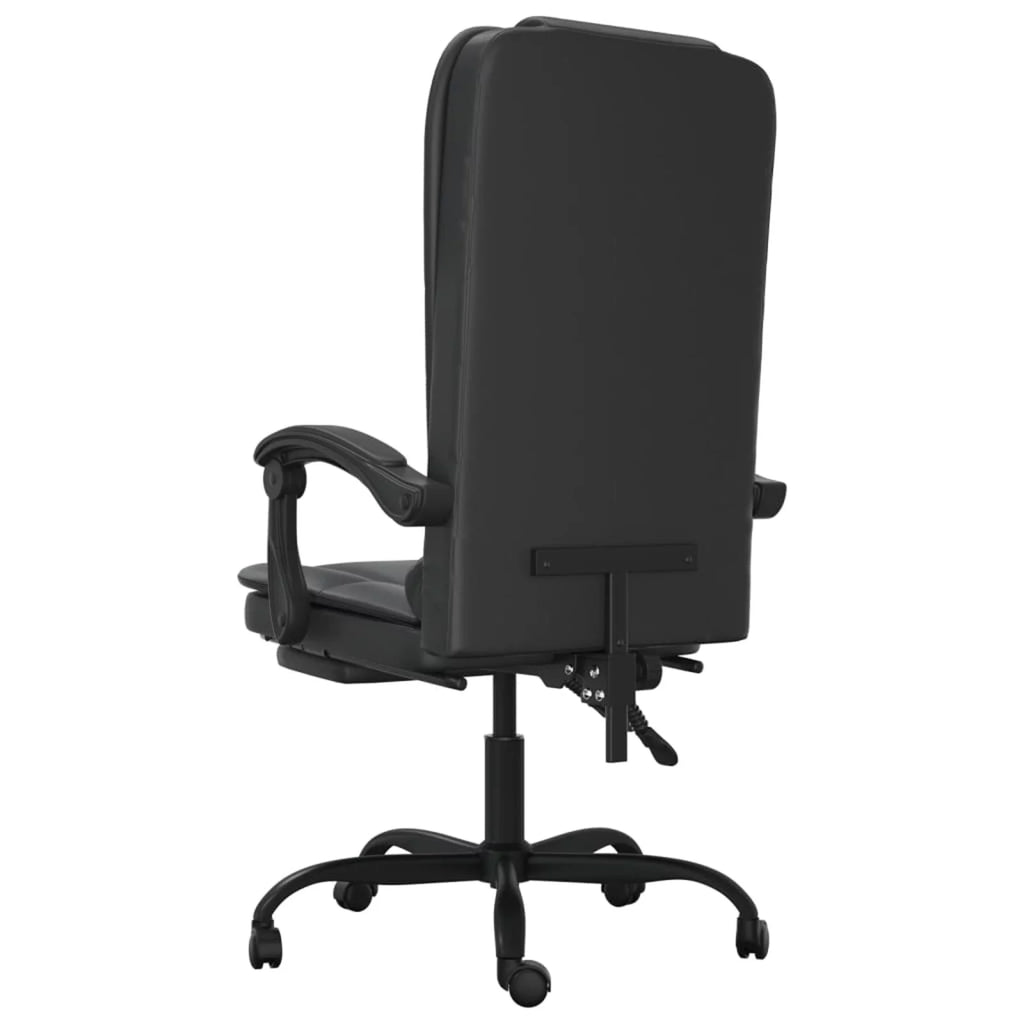 Black Faux Leather Massage Reclining Office Chair Y953