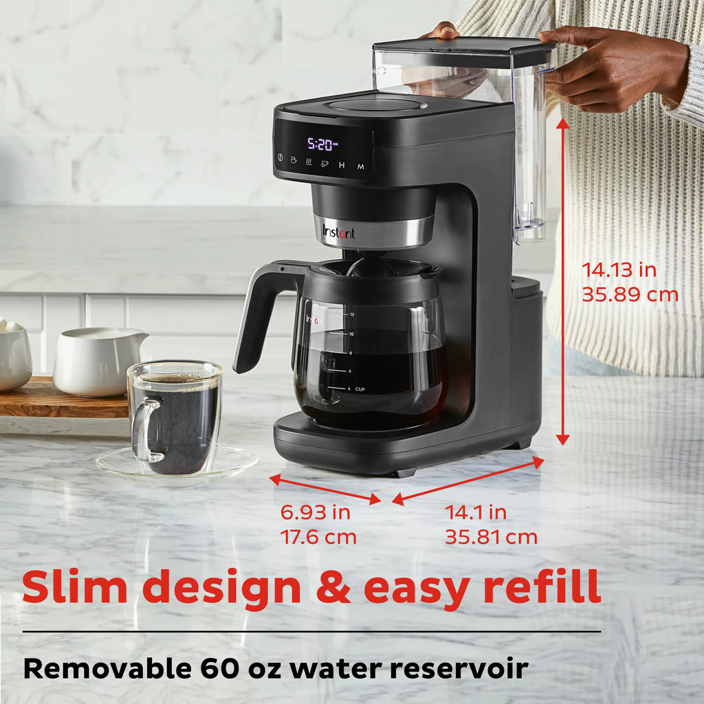 12 Cup Drip Coffee Maker with Warming Plate, Black D326902