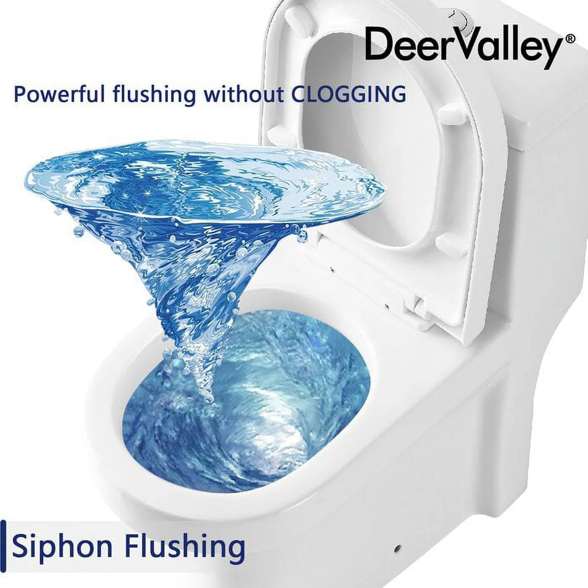 White Dual-Flush Elongated One-Piece Toilet L3995