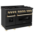 48 6.0 cu. ft. Dual Fuel Range Black Stainless Steel Q6124