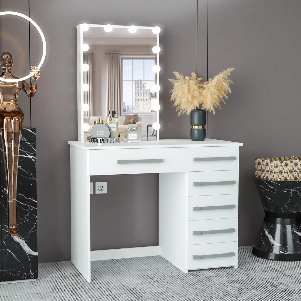 White Painted Vanity Table J979362