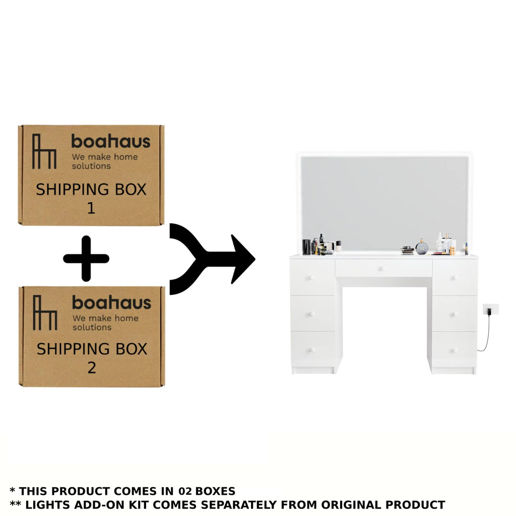 White Painted Vanity Table H374893