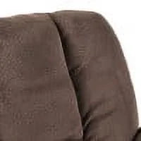 Chocolate Brown and Black Fabric Tufted Recliner Q9004