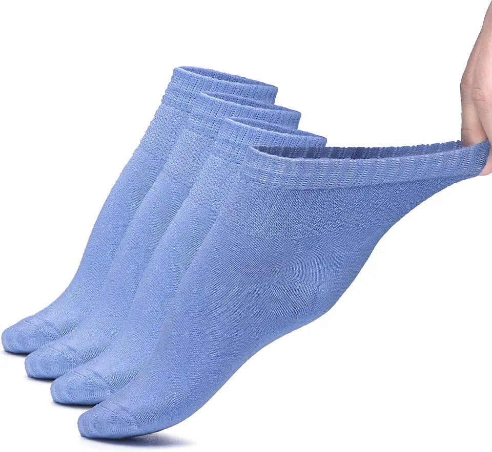 Bamboo Ankle Diabetic Socks Seamless Toe 4 Pack A27557