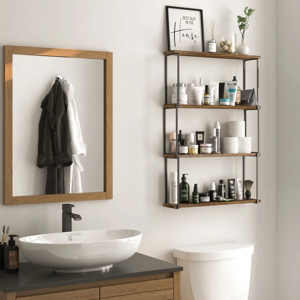 4-Tier Floating Shelves Wall Storage H57996