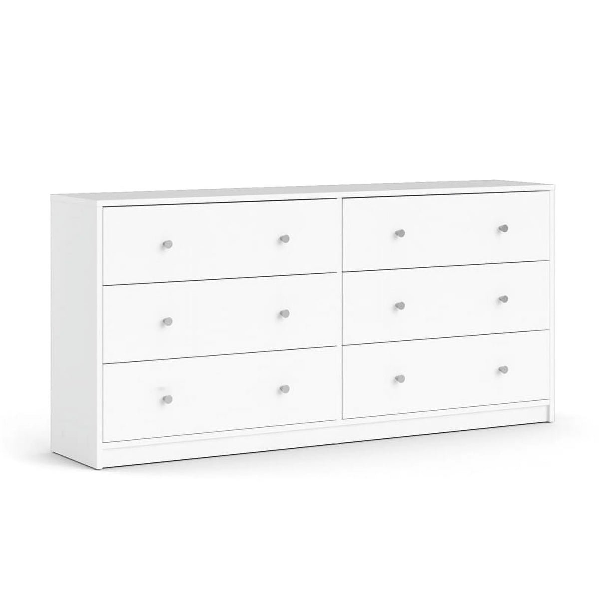 White 2 Piece Wood Dresser and Nightstand Set G7169