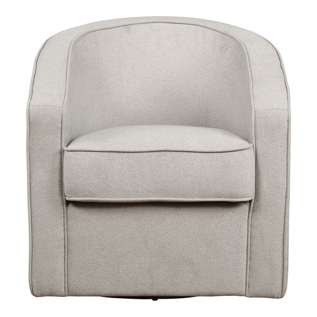 Gray Zig Zag Fabric Swivel Chair E1646