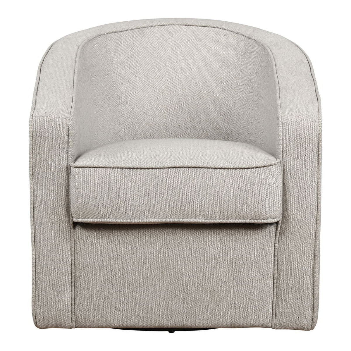 Gray Zig Zag Fabric Swivel Chair E1646
