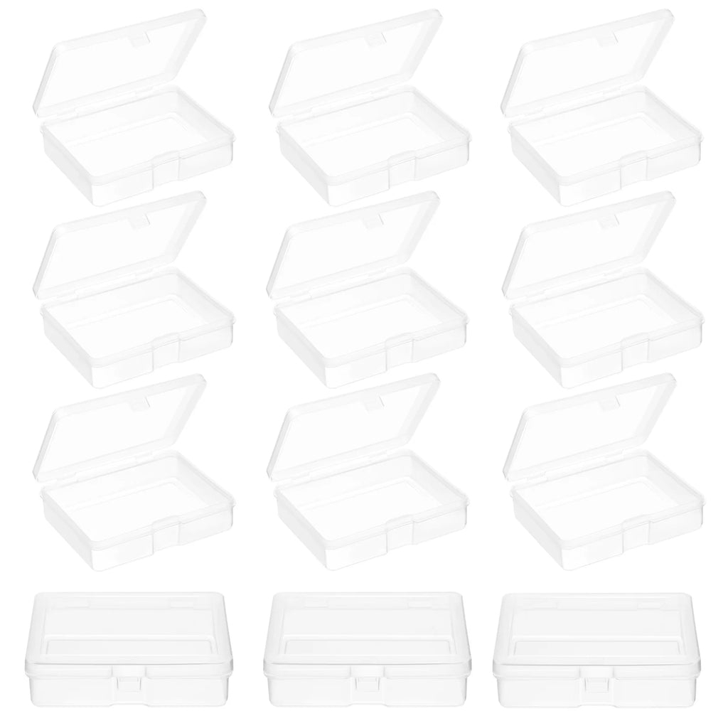 96 Pcs Mini Clear Plastic Boxes M7155