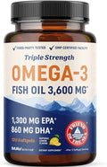 Omega 3 Fish Oil 3600 mg EPA DHA 120 Ct O232527