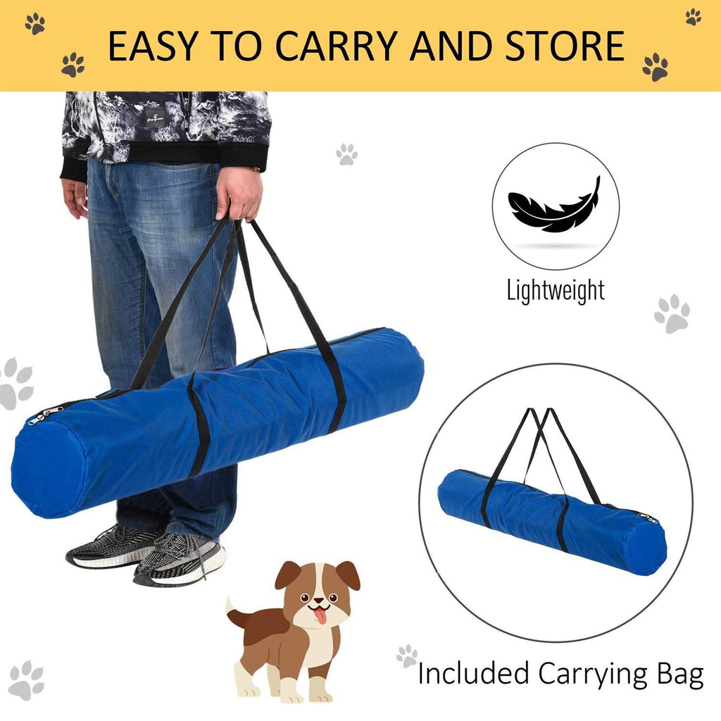 4 Piece Dog Agility Equipment with Adjustable Height Jump Bars O944126