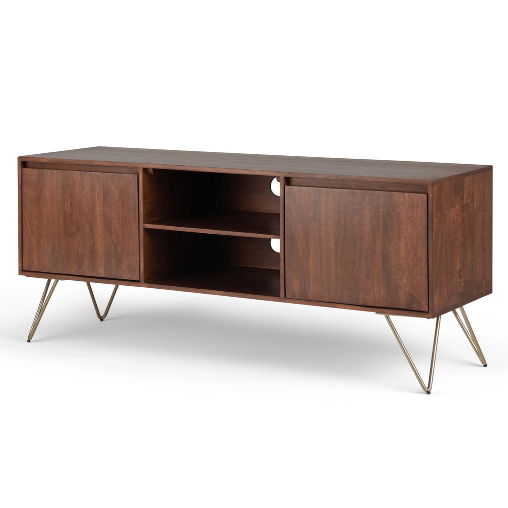 Umber Brown Stain TV Media Stand R1233