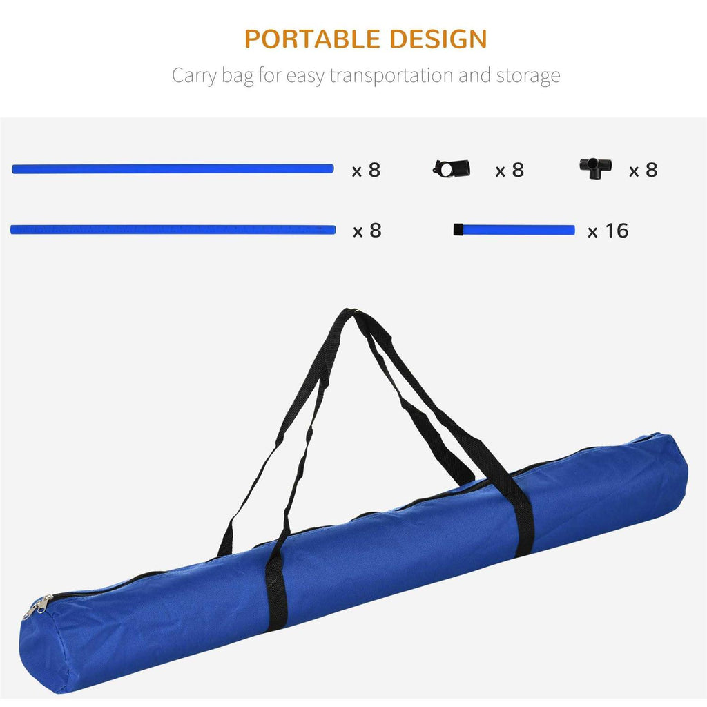 4 Piece Dog Agility Equipment with Adjustable Height Jump Bars O944126